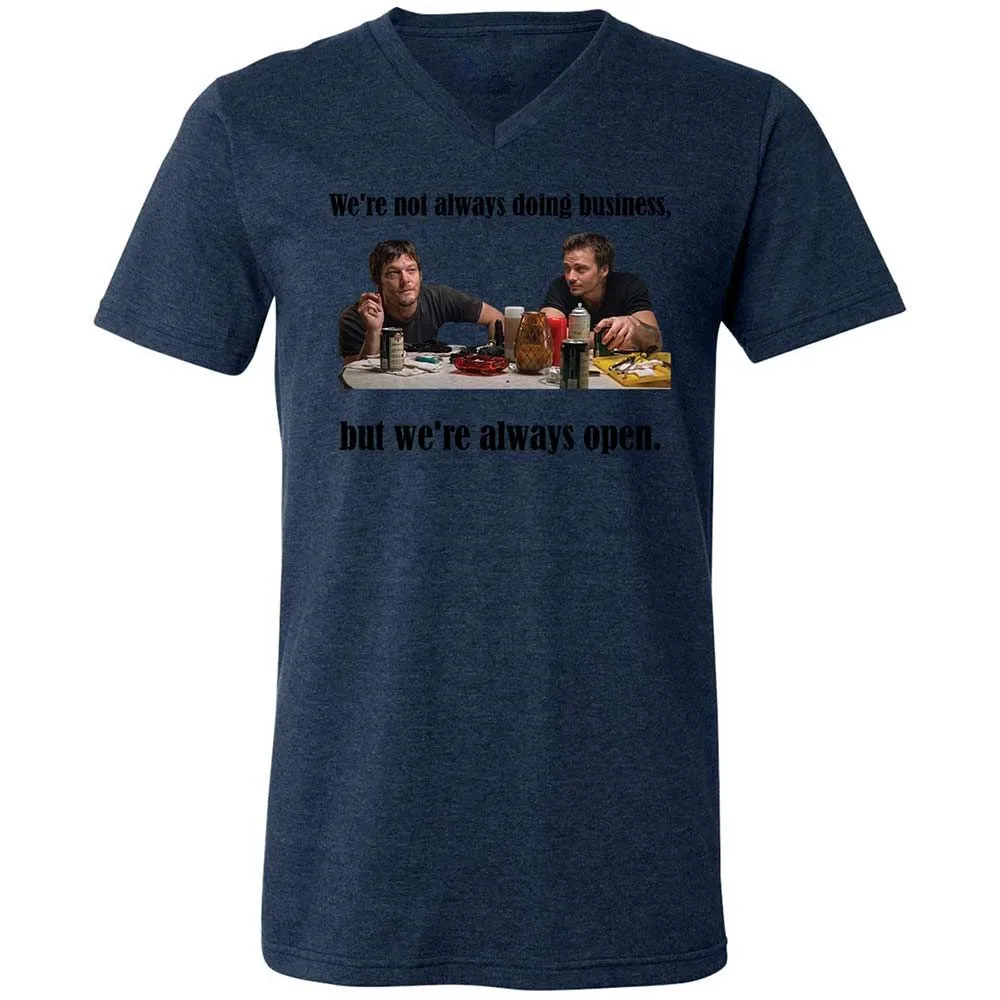Unisex V-Neck T-Shirt - TV2ACB27 - Heather Navy - 13