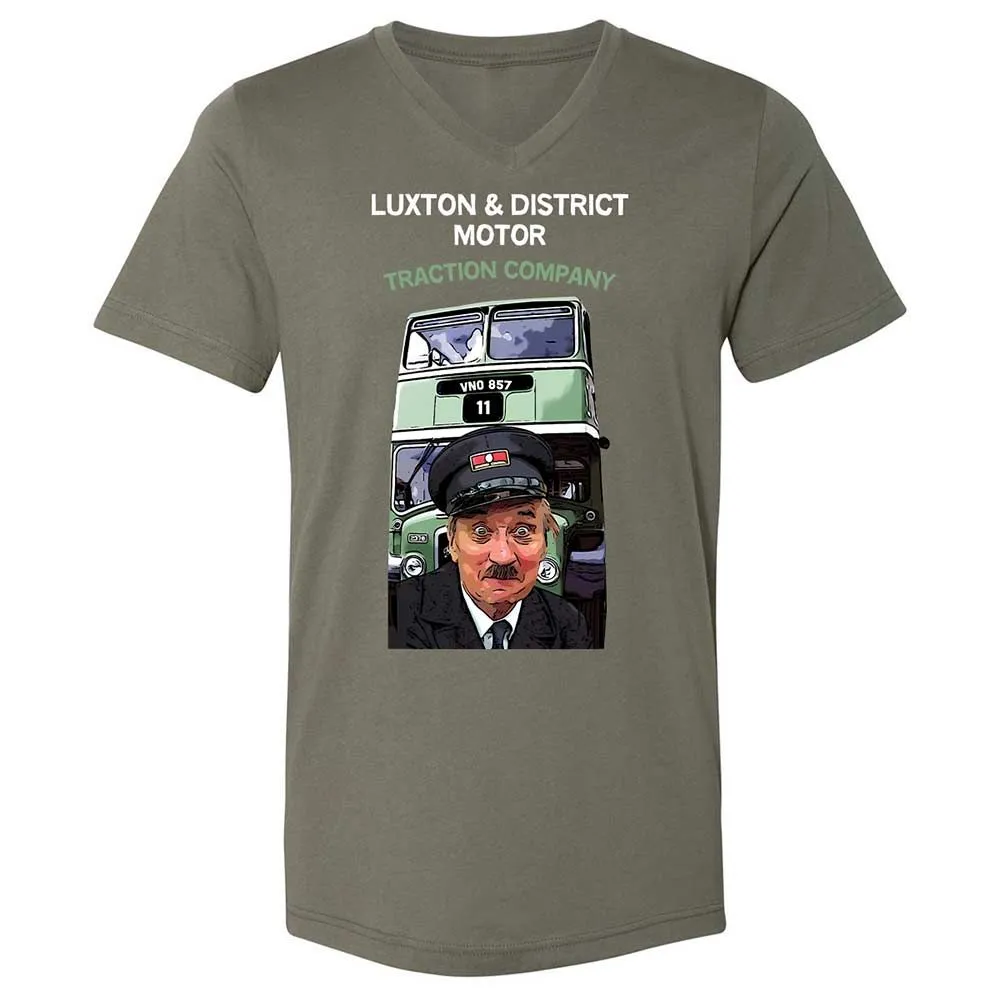 Unisex V-Neck T-Shirt - W9YTL3PV - Military Green - 11