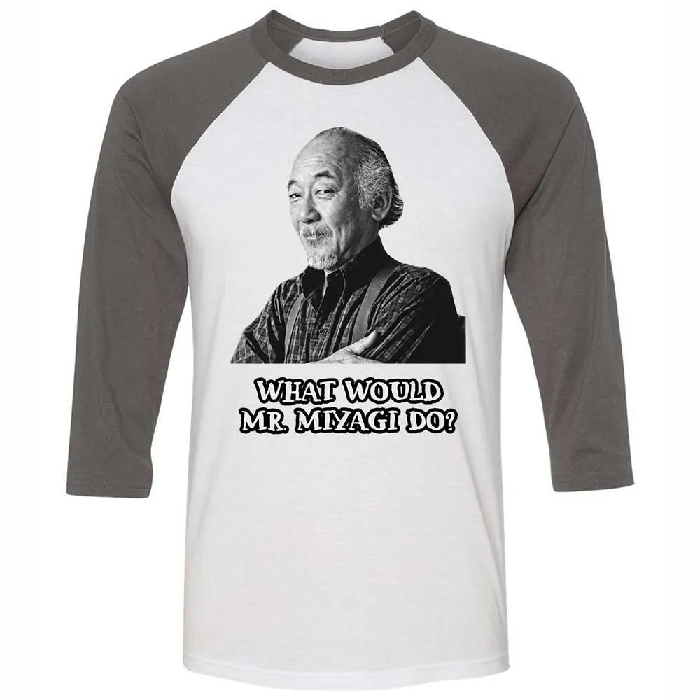 Unisex 3/4 Baseball Tee - SRHPTZS7 - White/Asphalt - 2
