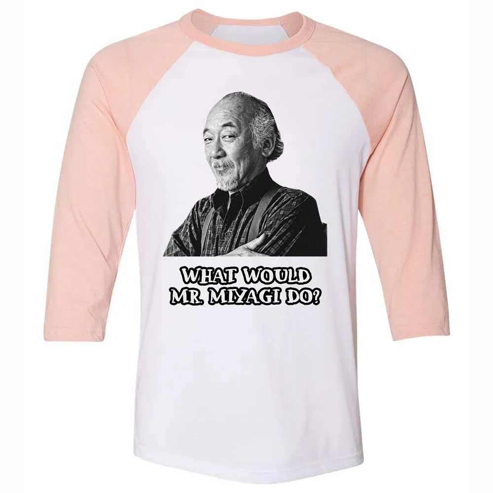 Unisex 3/4 Baseball Tee - SRHPTZS7 - White/Heather Peach - 5