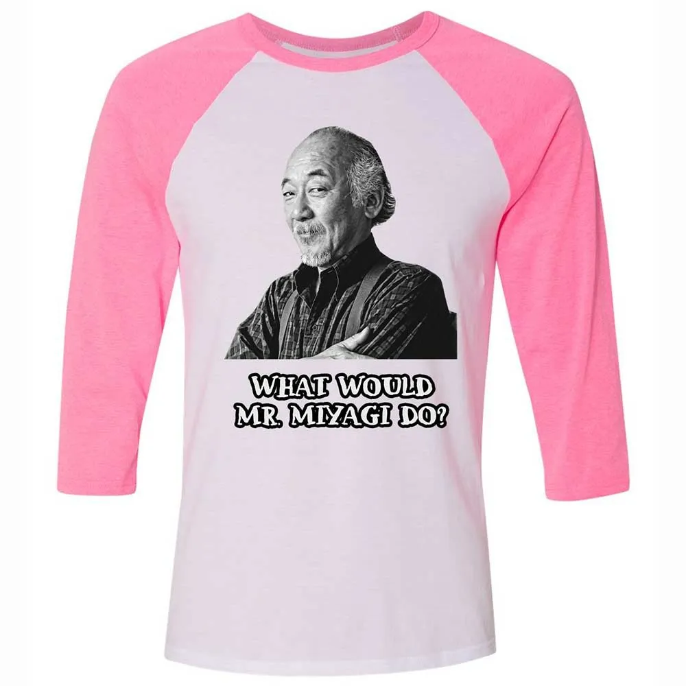 Unisex 3/4 Baseball Tee - SRHPTZS7 - White/Neon Pink - 12