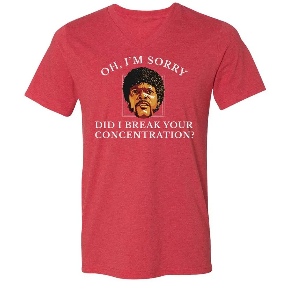 Unisex V-Neck T-Shirt - HFYCRKTJ - Heather Red - 7