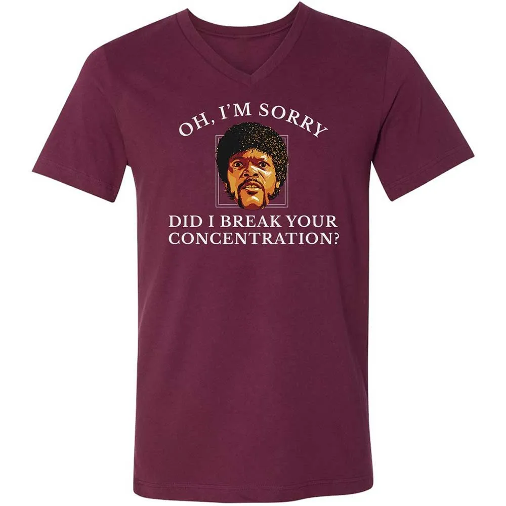 Unisex V-Neck T-Shirt - HFYCRKTJ - Maroon - 8