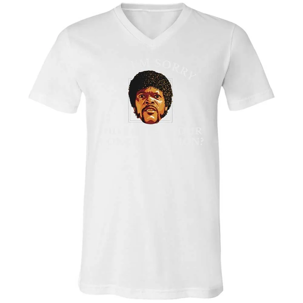 Unisex V-Neck T-Shirt - HFYCRKTJ - White - 16