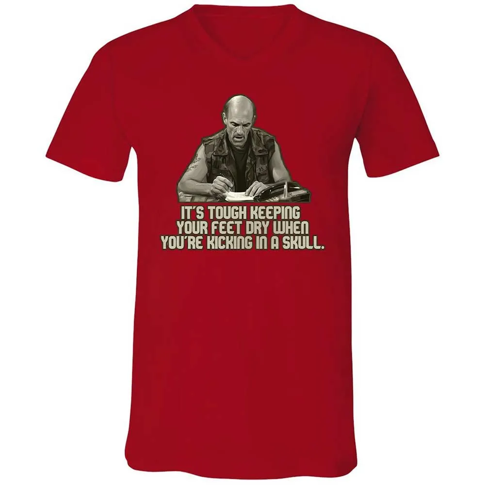 Unisex V-Neck T-Shirt - 5HPLX7QQ - Red - 5