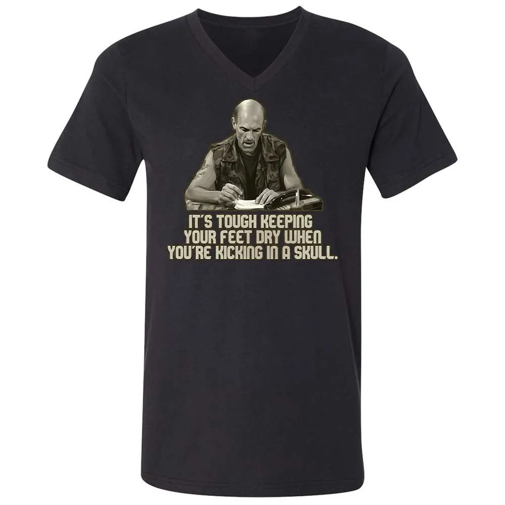 Unisex V-Neck T-Shirt - 5HPLX7QQ - Black - 11