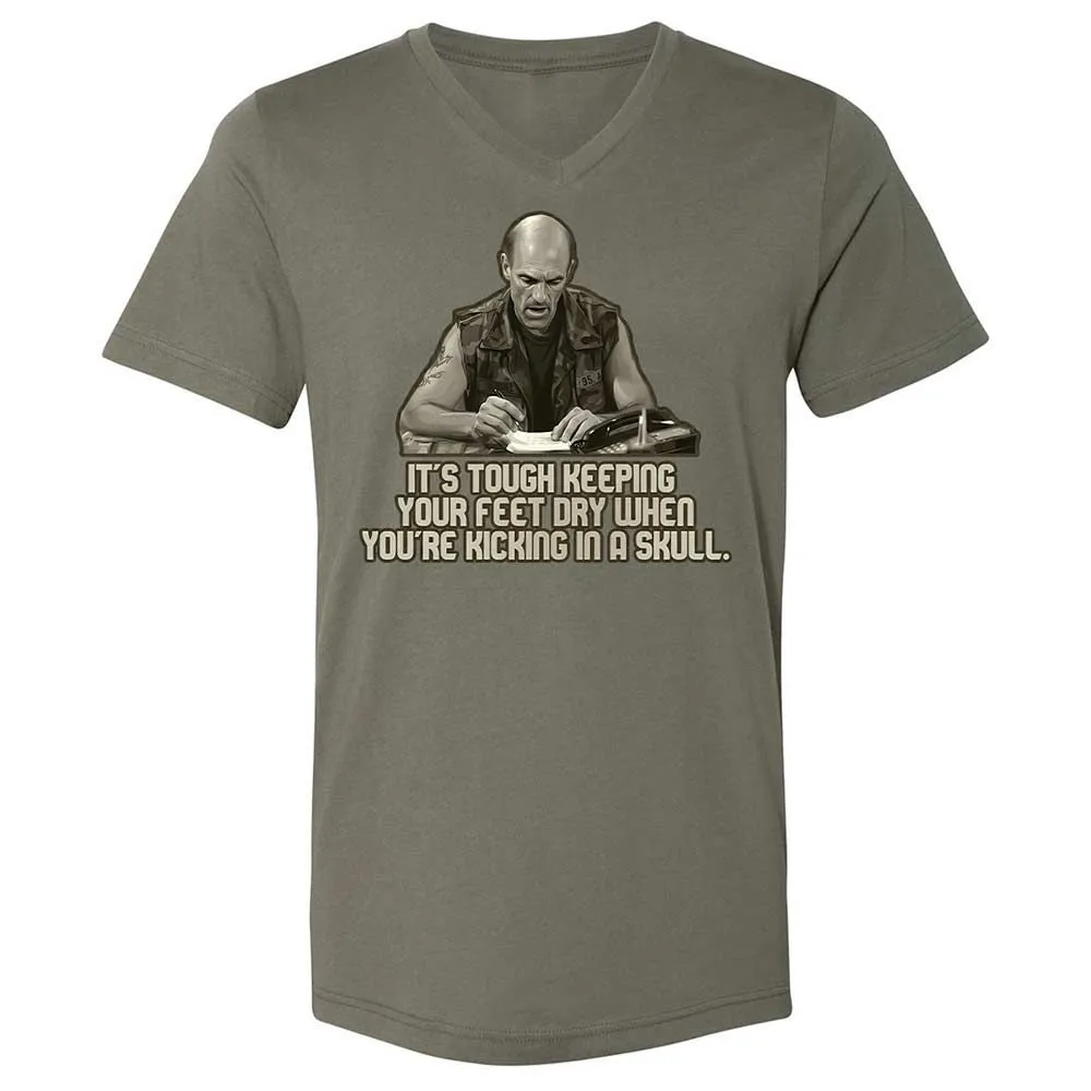 Unisex V-Neck T-Shirt - 5HPLX7QQ - Military Green - 15