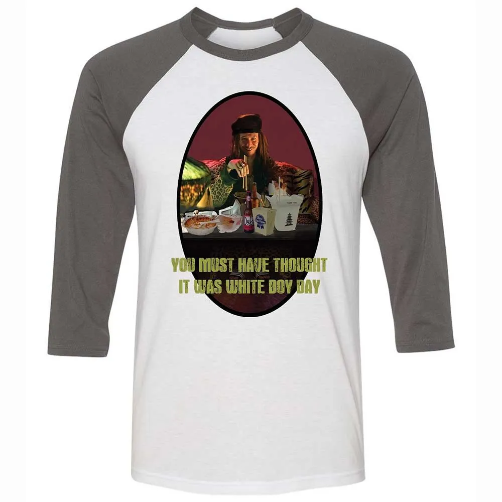 Unisex 3/4 Baseball Tee - FK2W94QE - White/Asphalt - 2
