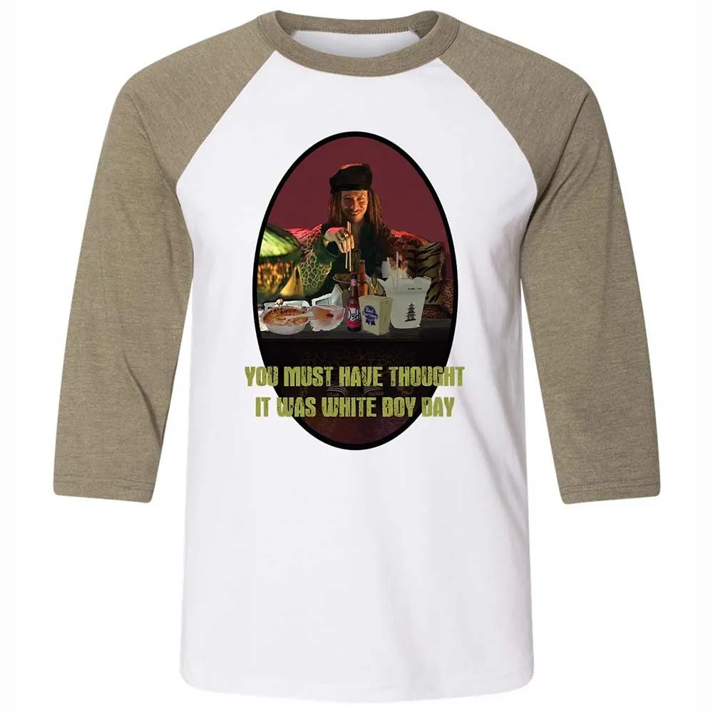Unisex 3/4 Baseball Tee - FK2W94QE - White/Heather Olive - 4