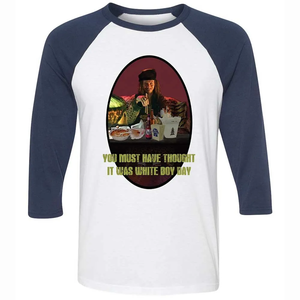 Unisex 3/4 Baseball Tee - FK2W94QE - White/Navy - 8
