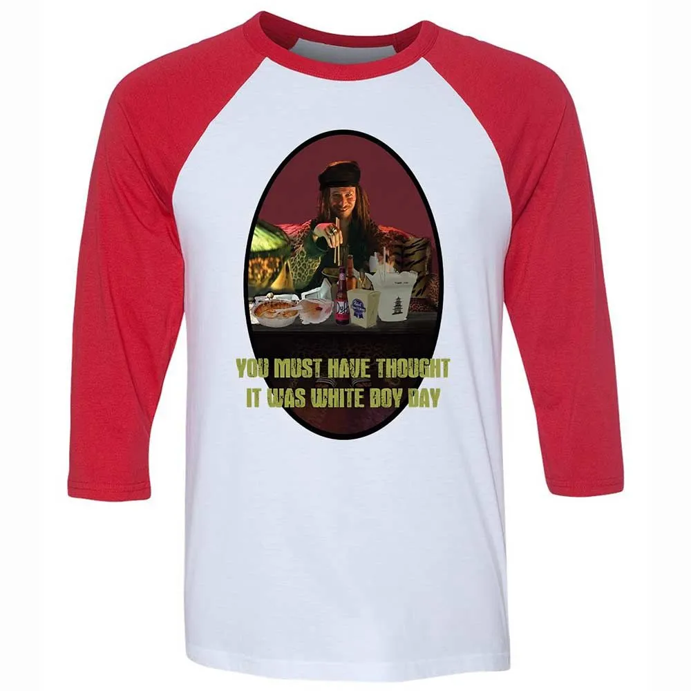 Unisex 3/4 Baseball Tee - FK2W94QE - White/Red - 9