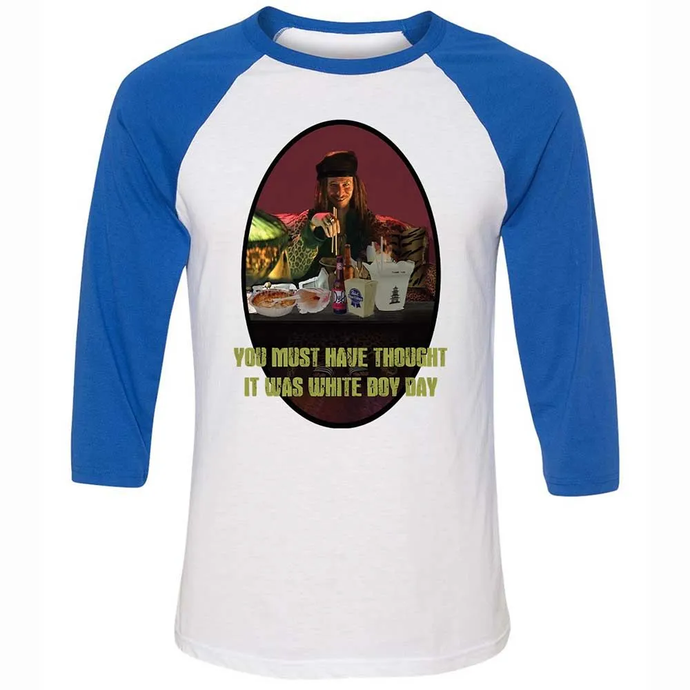 Unisex 3/4 Baseball Tee - FK2W94QE - White/True Royal - 10