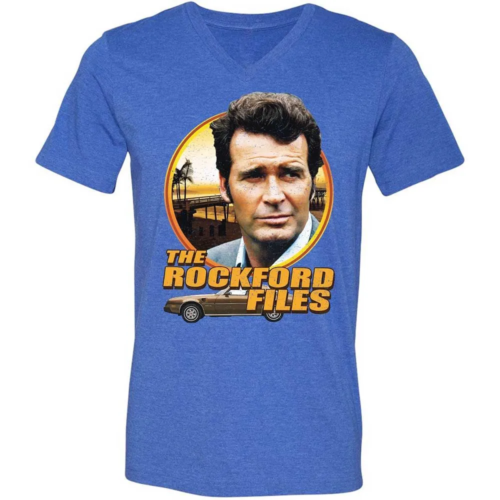 Unisex V-Neck T-Shirt - VSWCHB7U - Heather True Royal - 4