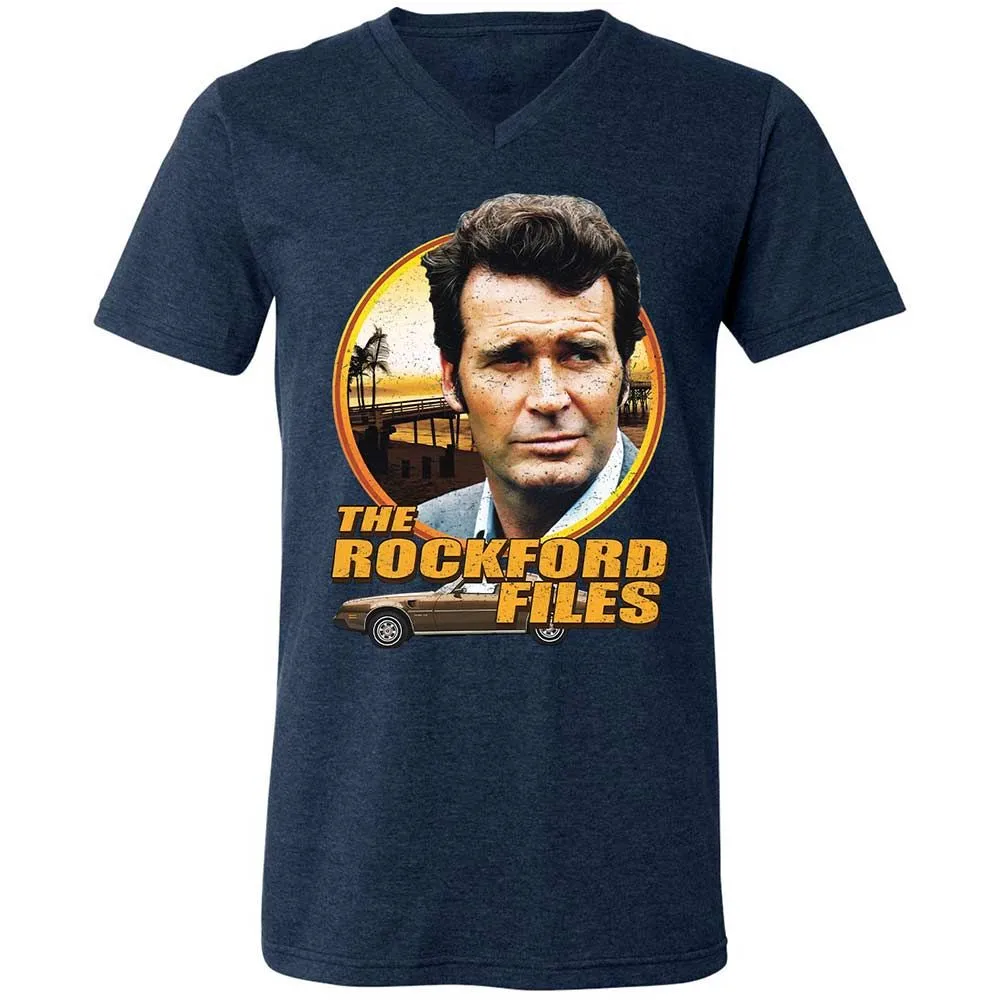 Unisex V-Neck T-Shirt - VSWCHB7U - Heather Navy - 13