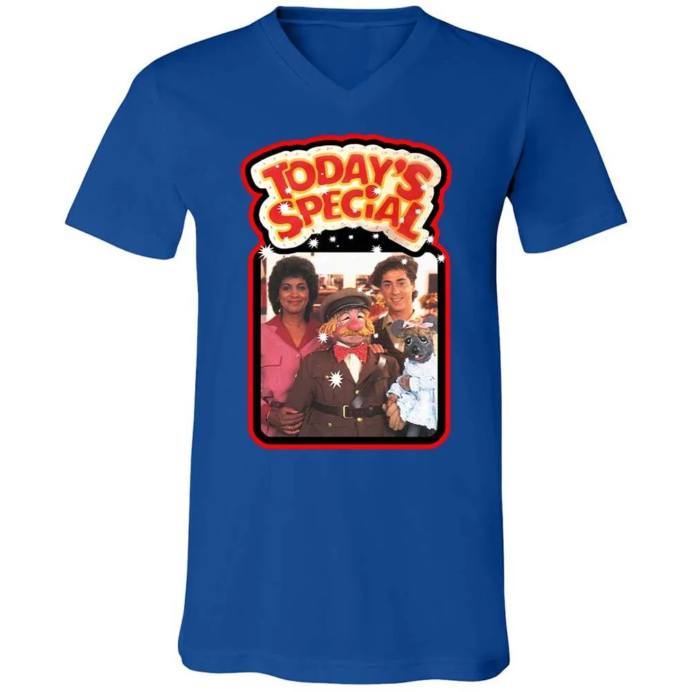 Unisex V-Neck T-Shirt - 3SAXVY7Q - True Royal - 3