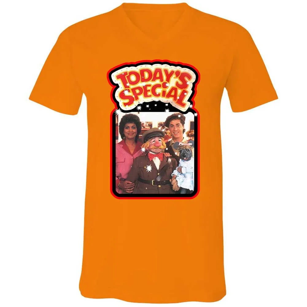 Unisex V-Neck T-Shirt - 3SAXVY7Q - Orange - 7