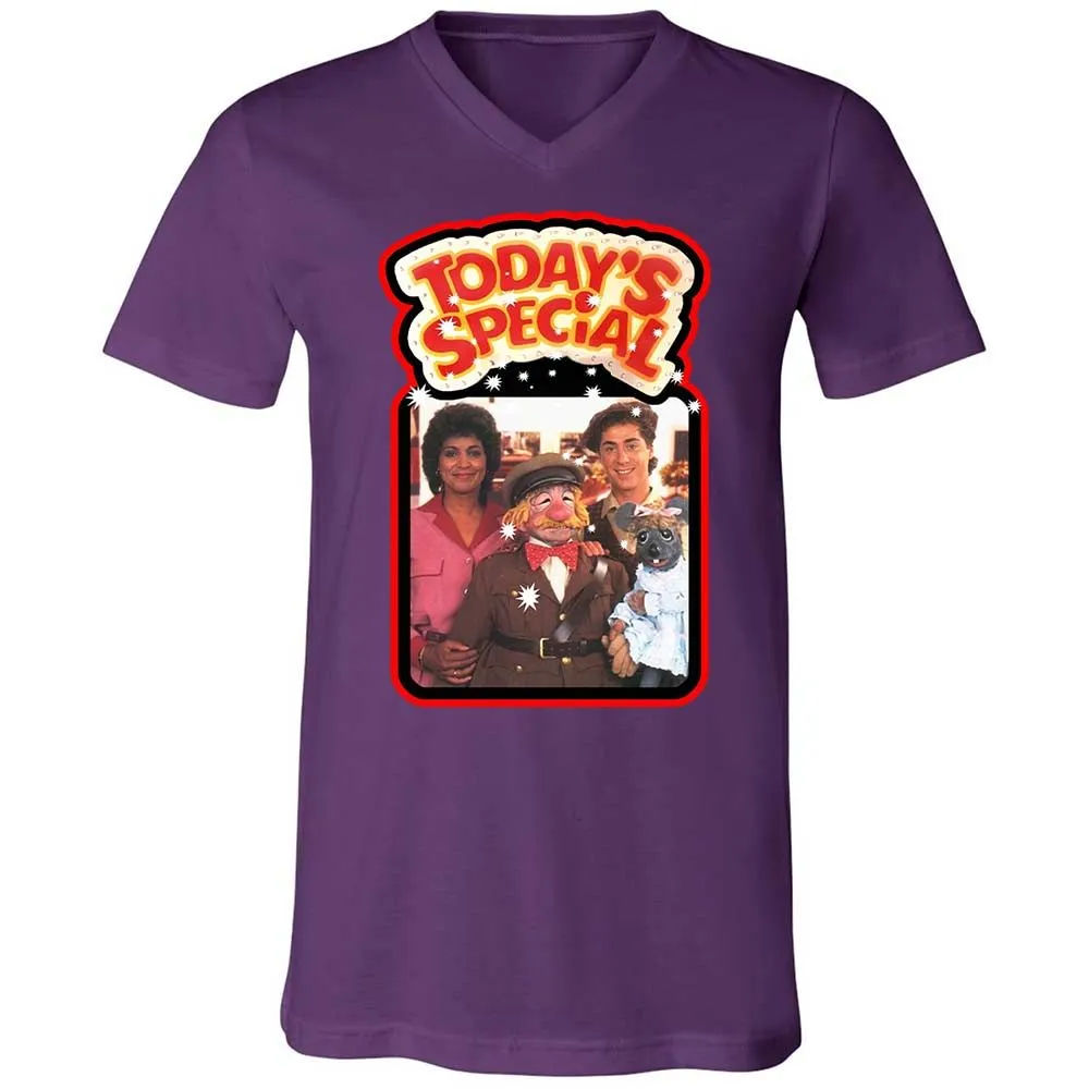 Unisex V-Neck T-Shirt - 3SAXVY7Q - Team Purple - 10