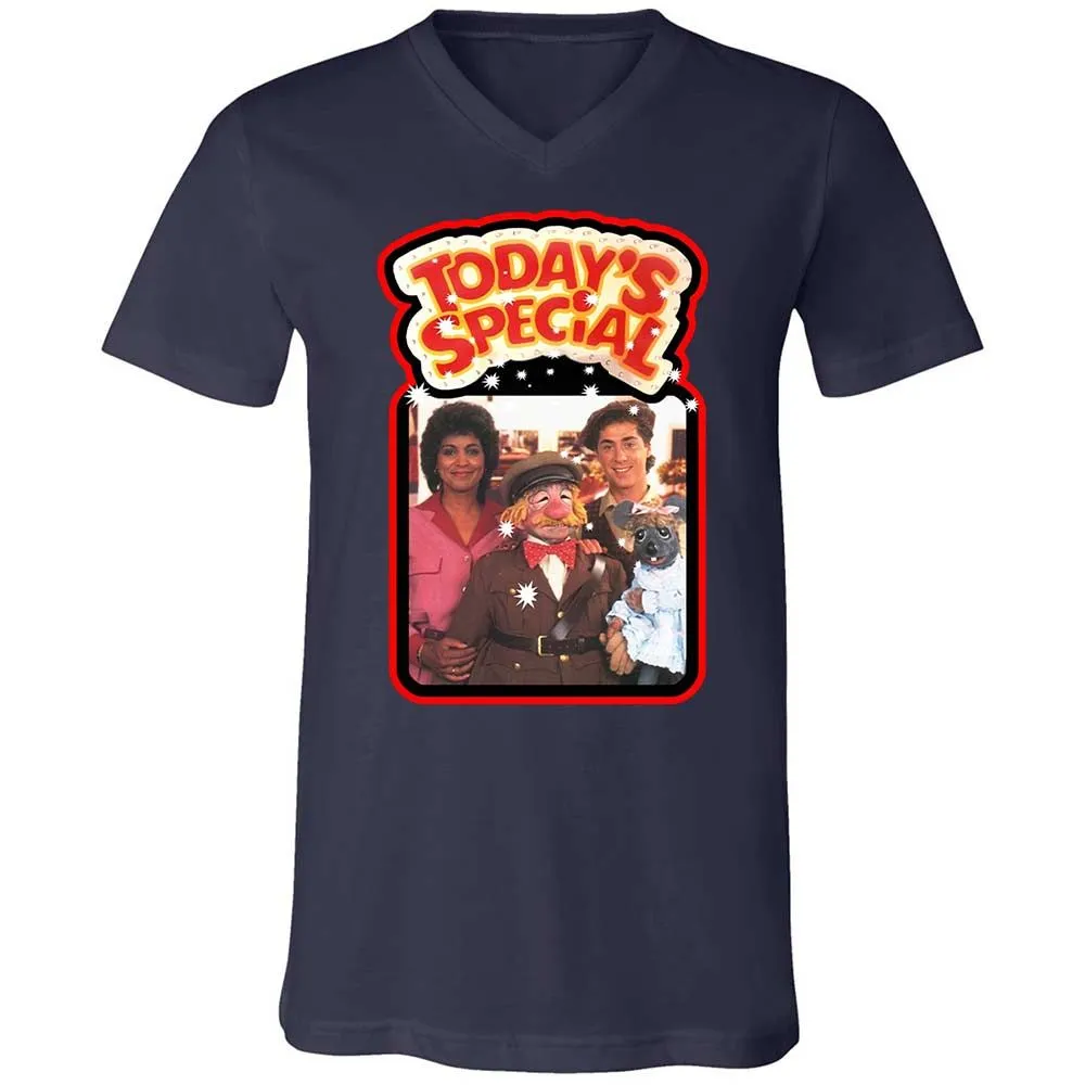 Unisex V-Neck T-Shirt - 3SAXVY7Q - Navy - 12