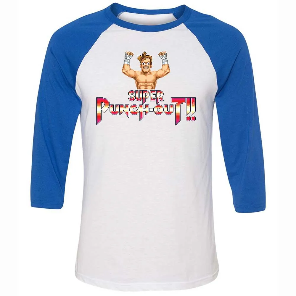 Unisex 3/4 Baseball Tee - E7XP74VU - White/True Royal - 10