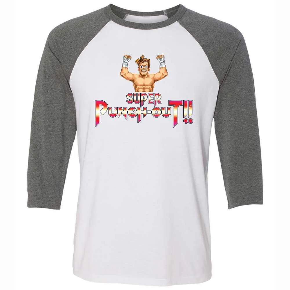 Unisex 3/4 Baseball Tee - E7XP74VU - White/Deep Heather - 11