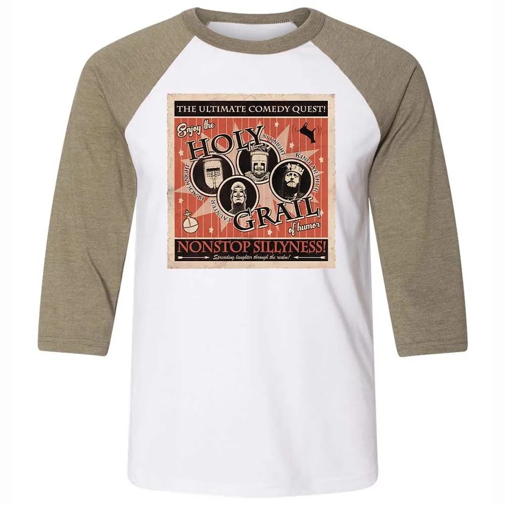 Unisex 3/4 Baseball Tee - TZJ1AZGH - White/Heather Olive - 4