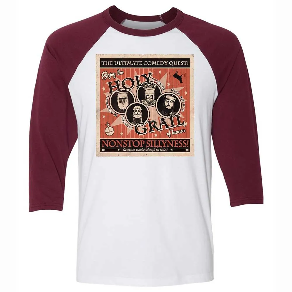 Unisex 3/4 Baseball Tee - TZJ1AZGH - White/Maroon - 7