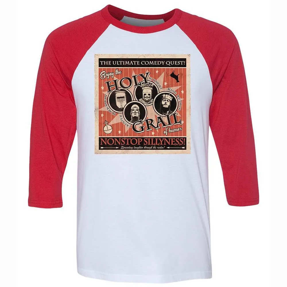 Unisex 3/4 Baseball Tee - TZJ1AZGH - White/Red - 9