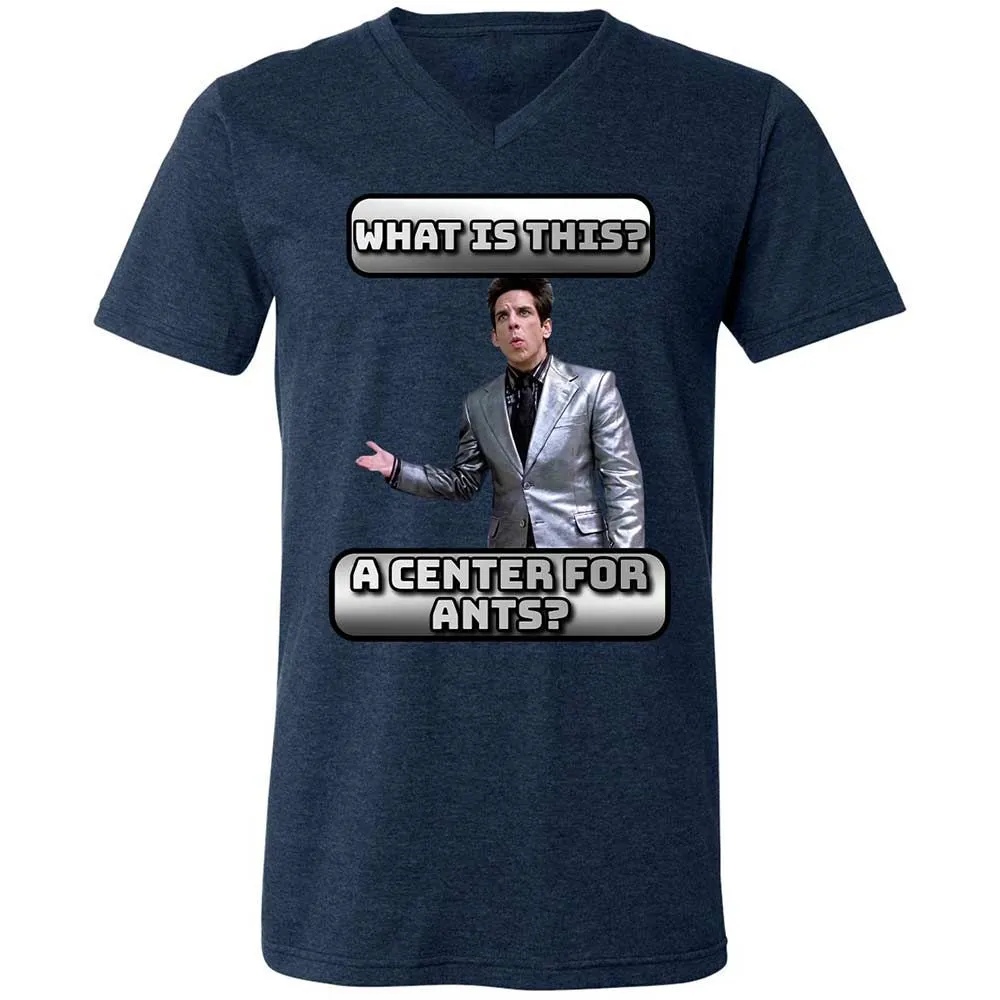 Unisex V-Neck T-Shirt - FKSFQMZ8 - Heather Navy - 3