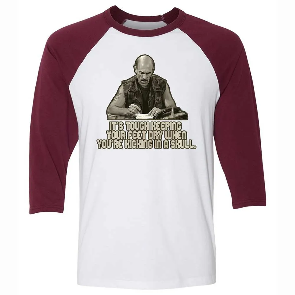 Unisex 3/4 Baseball Tee - AYLNH7LK - White/Maroon - 7