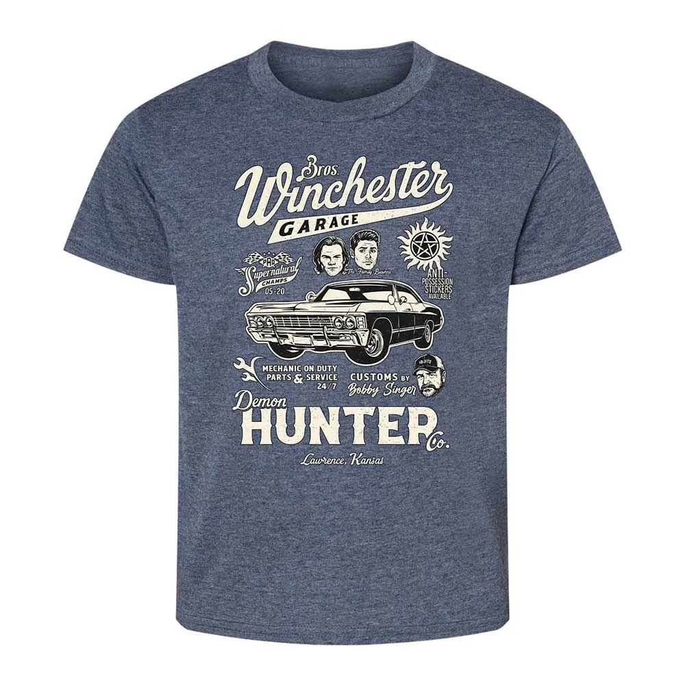 Kids T-Shirt - G9L8YTZV - Heather Navy - 9