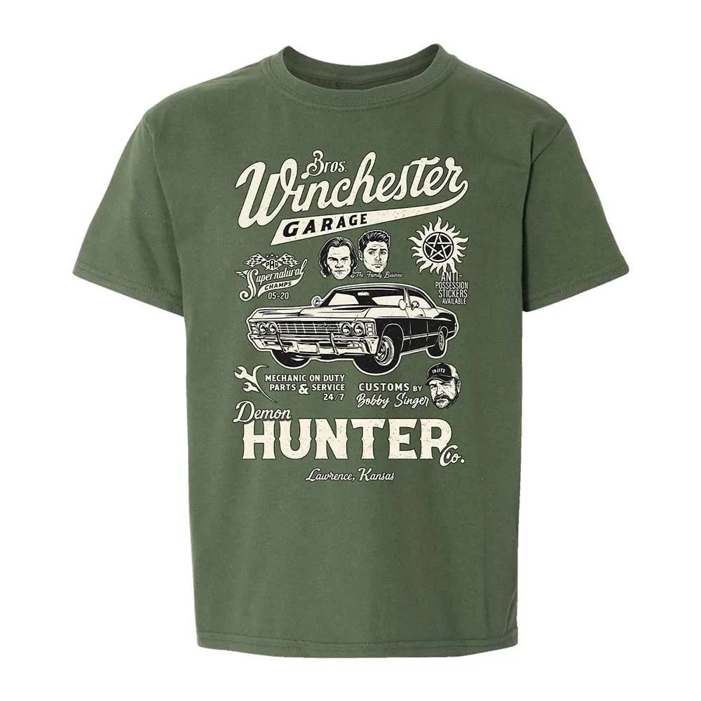Kids T-Shirt - G9L8YTZV - Military Green - 19
