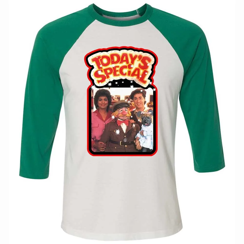 Unisex 3/4 Baseball Tee - KJW8BRY7 - White/Kelly - 6