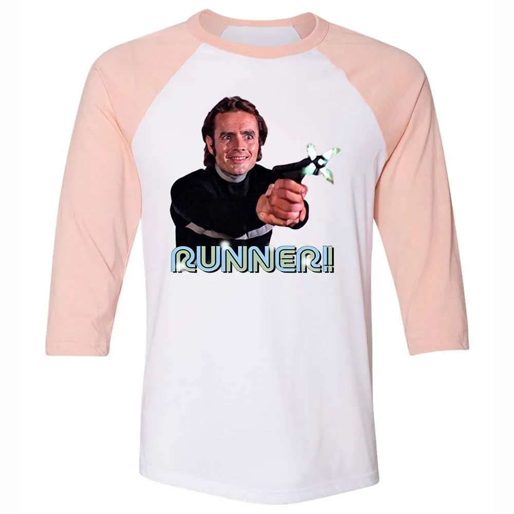 Unisex 3/4 Baseball Tee - TUQ965LA - White/Heather Peach - 5