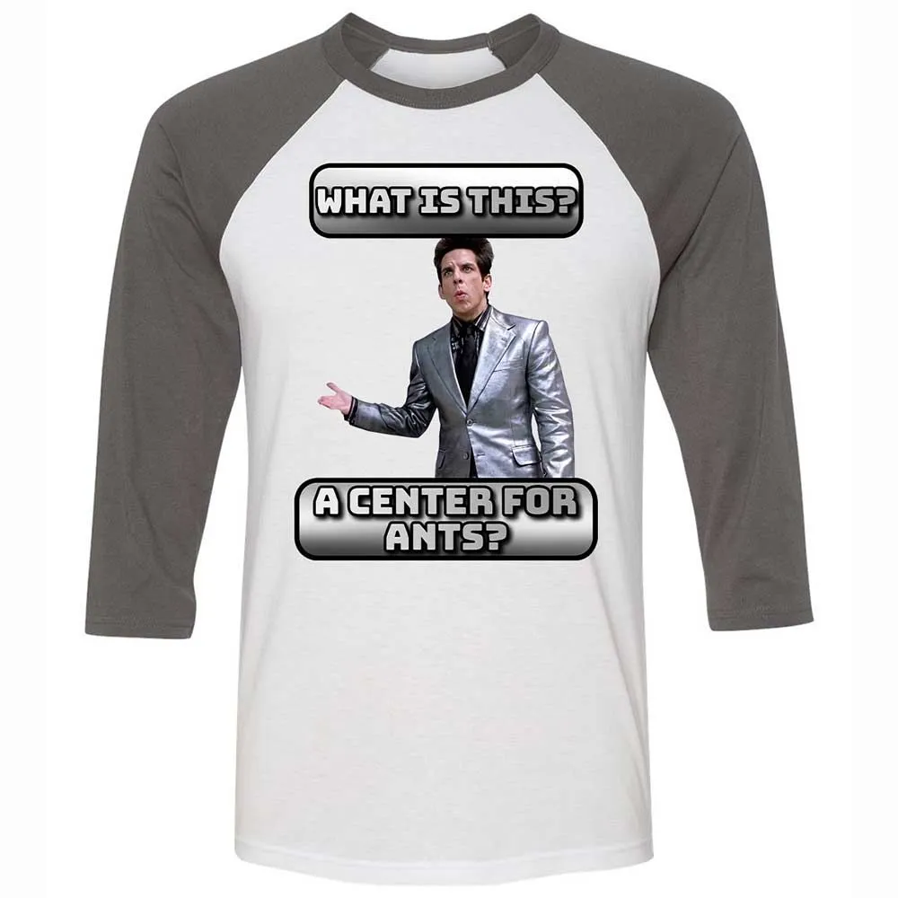 Unisex 3/4 Baseball Tee - 6YZ82BE2 - White/Asphalt - 2