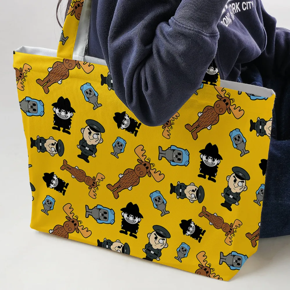 Cartoon Capers Rocky and Bullwinkle Large Tote Bag - 2