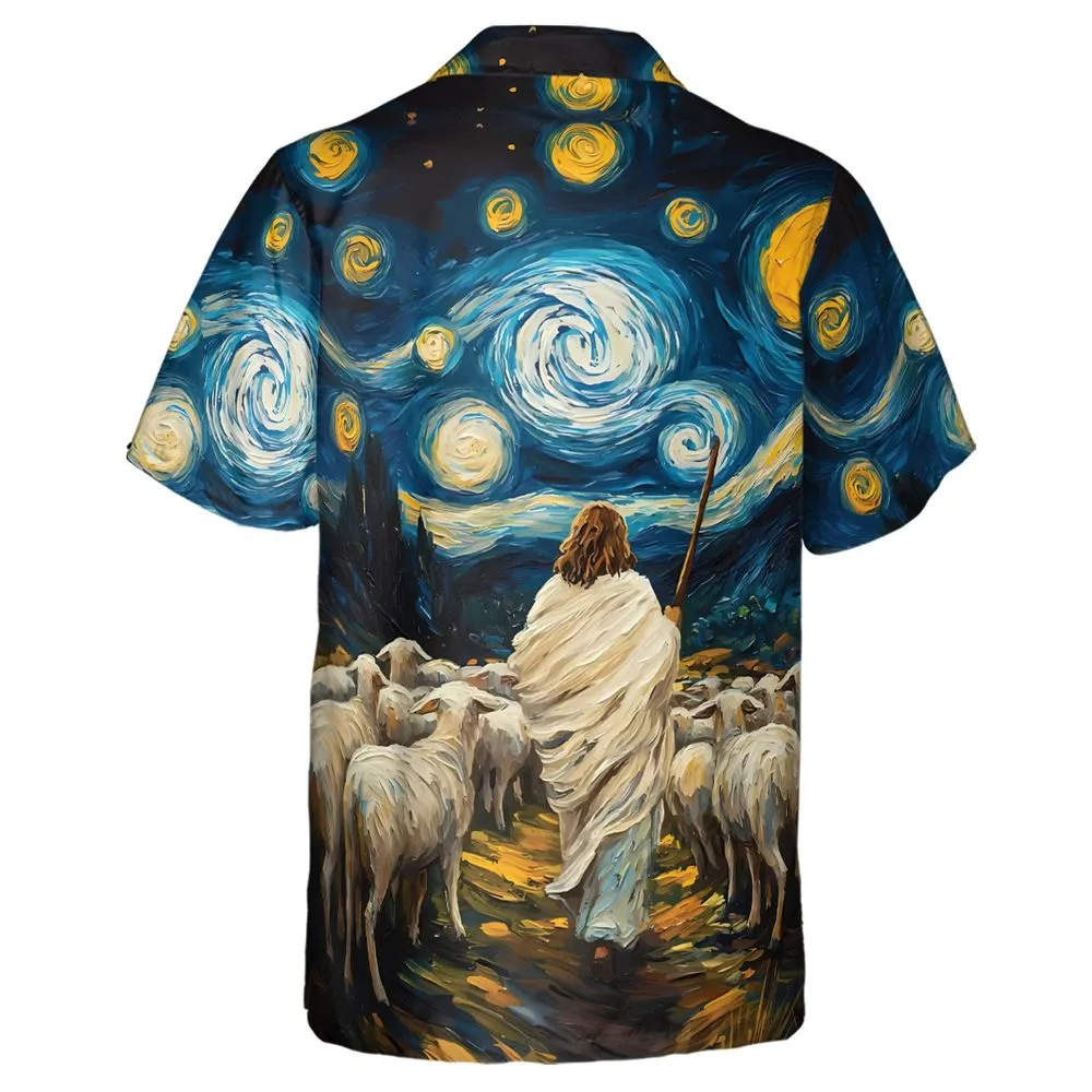 Shepherd Sheep Starry Night -  - 3