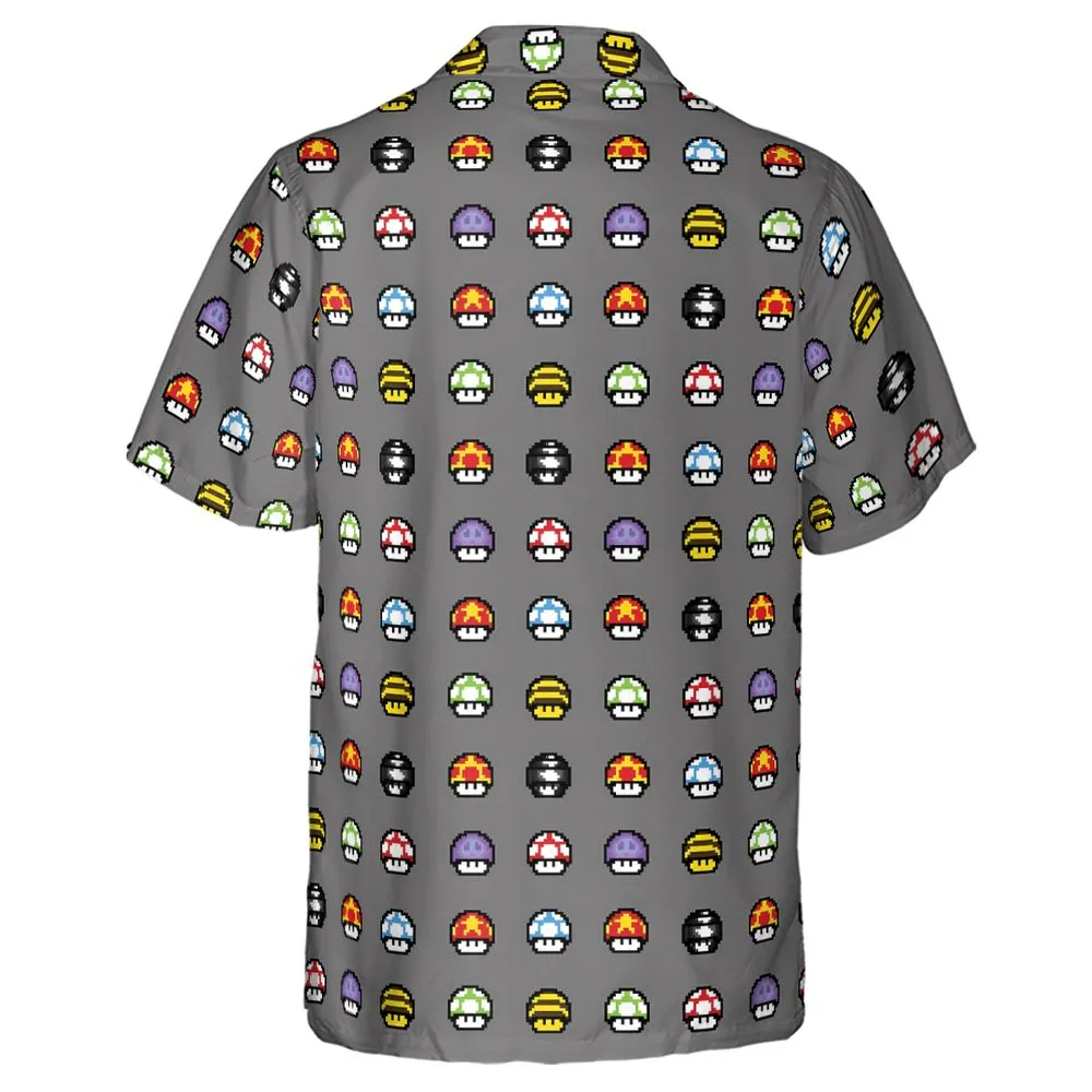 Retro Pixels Mushroom Pattern -  - 3