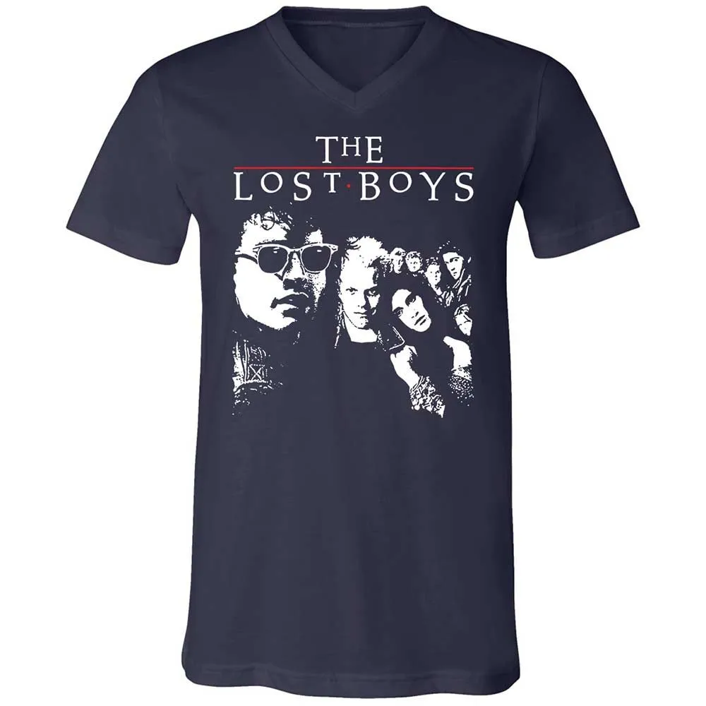 Unisex V-Neck T-Shirt - 187PTJEQ - Navy - 2