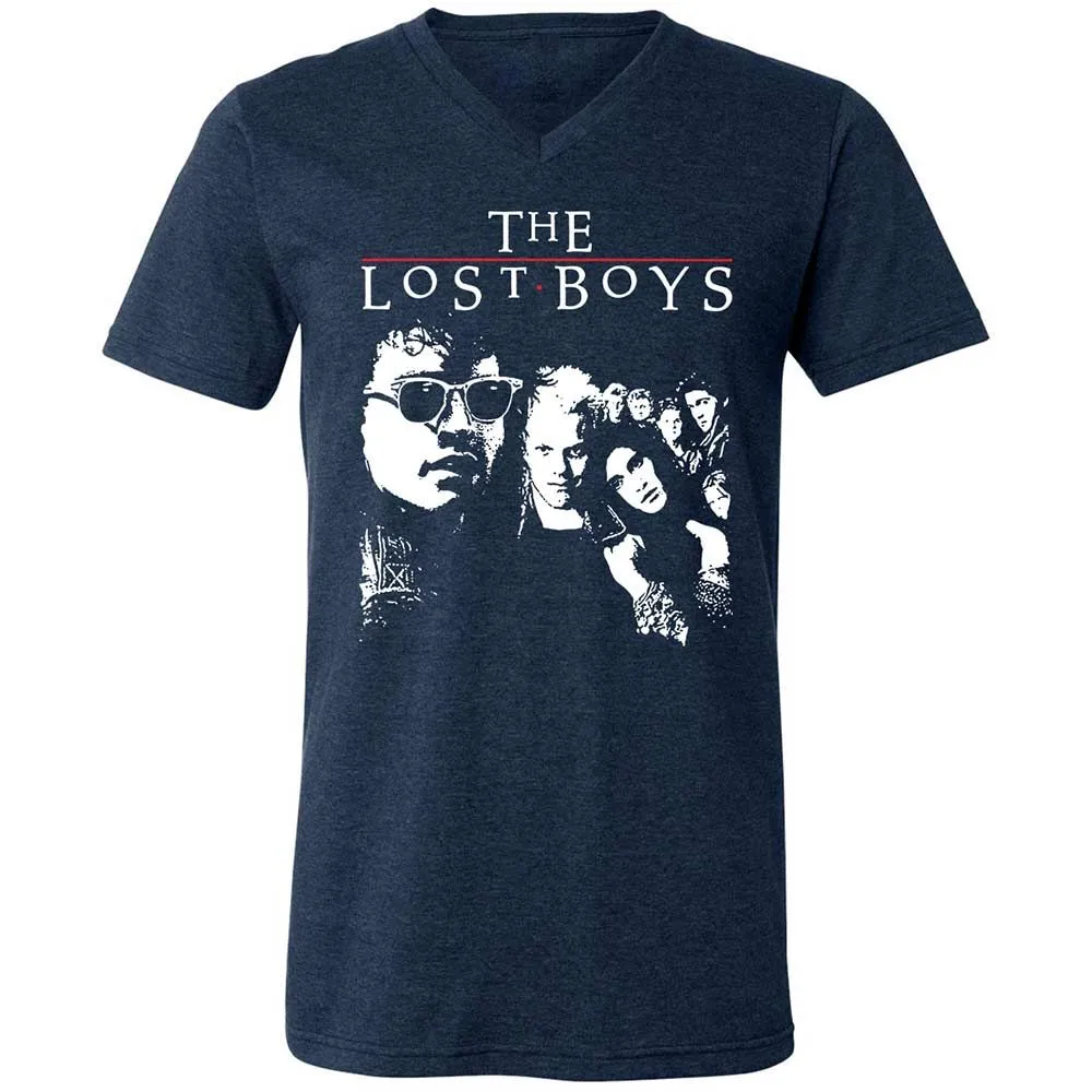 Unisex V-Neck T-Shirt - 187PTJEQ - Heather Navy - 3