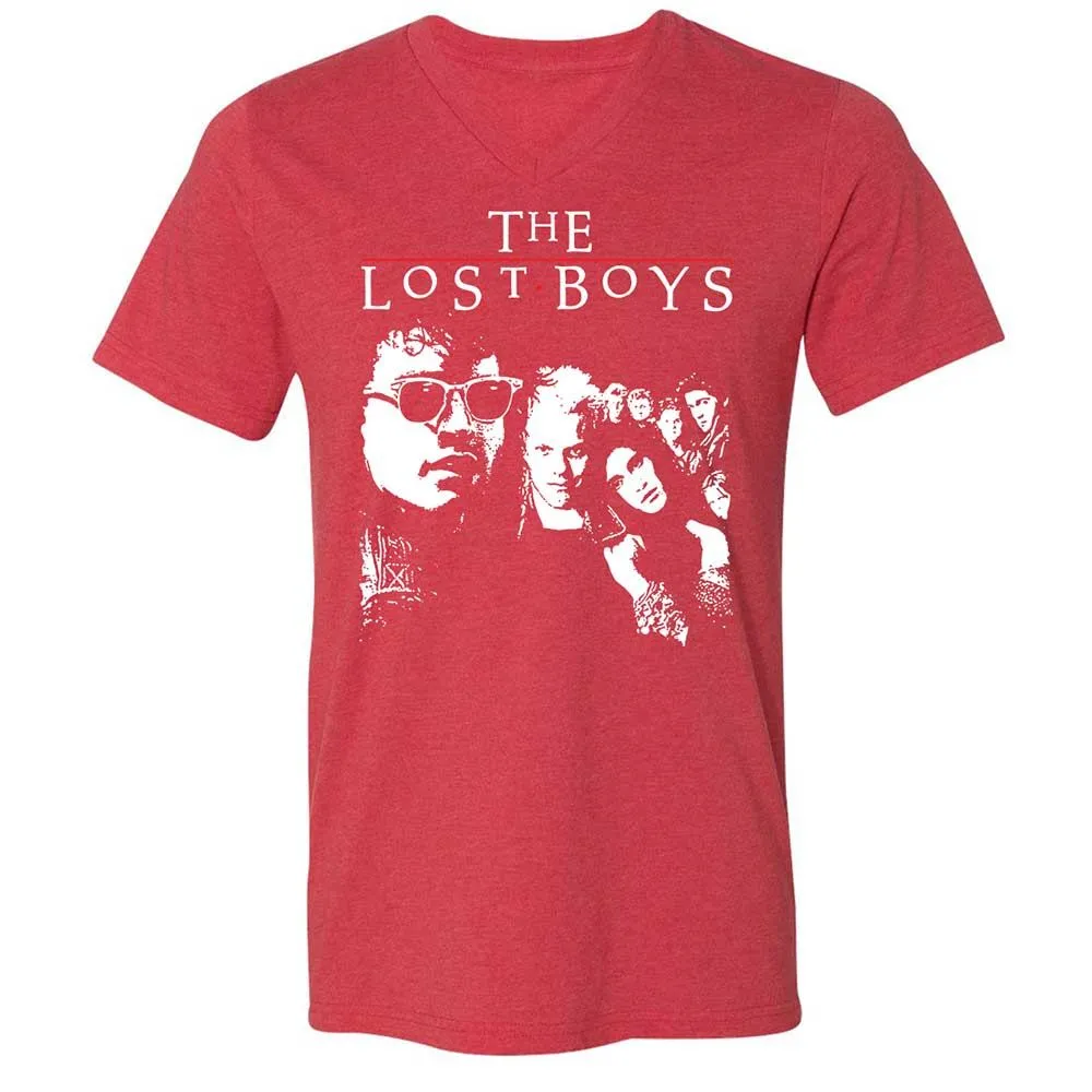 Unisex V-Neck T-Shirt - 187PTJEQ - Heather Red - 7