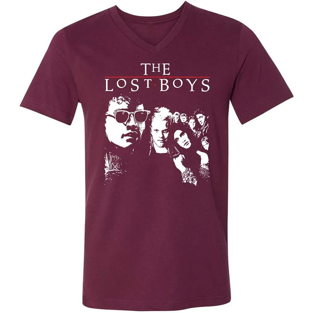 Unisex V-Neck T-Shirt - 187PTJEQ - Maroon - 8