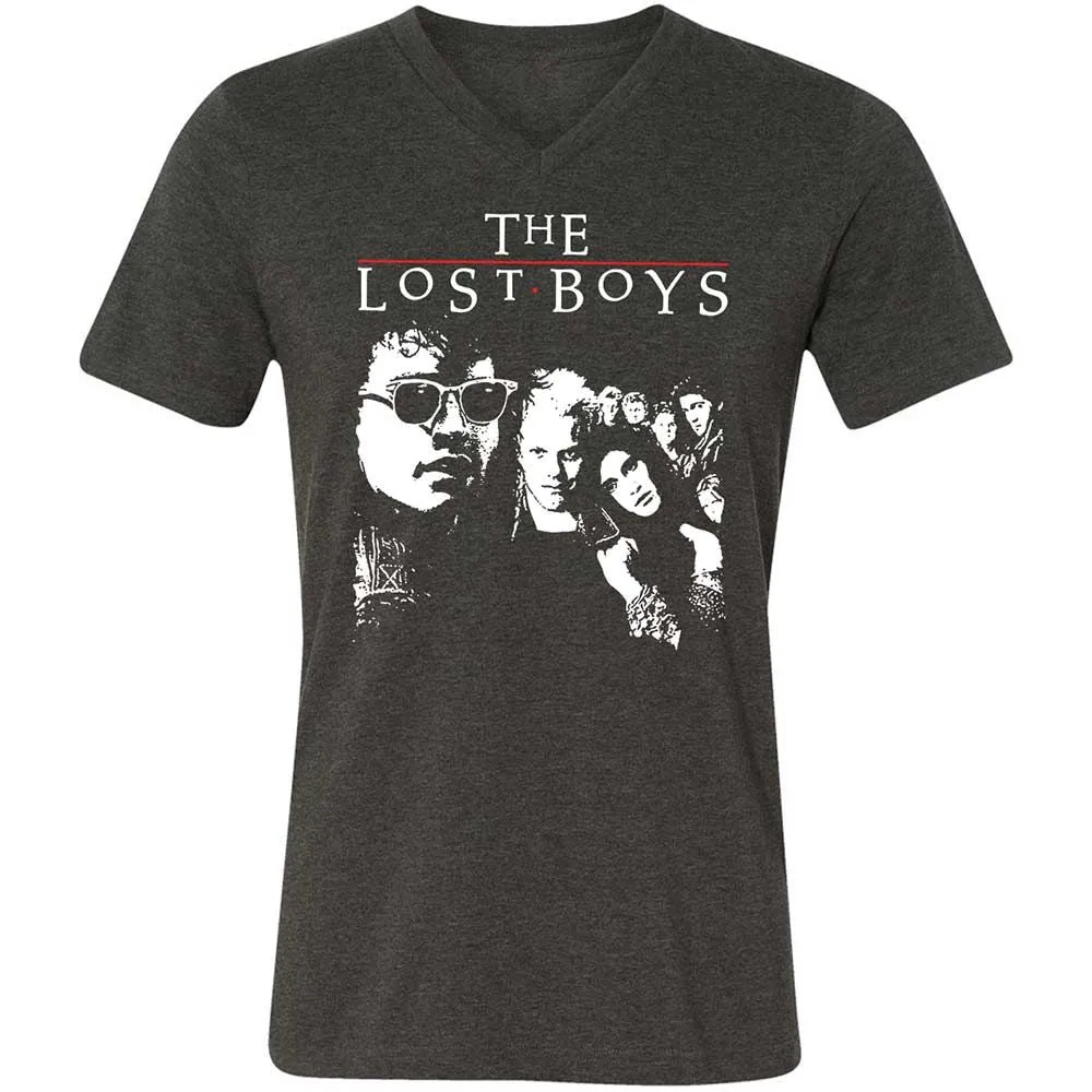 Unisex V-Neck T-Shirt - 187PTJEQ - Dark Grey Heather - 9