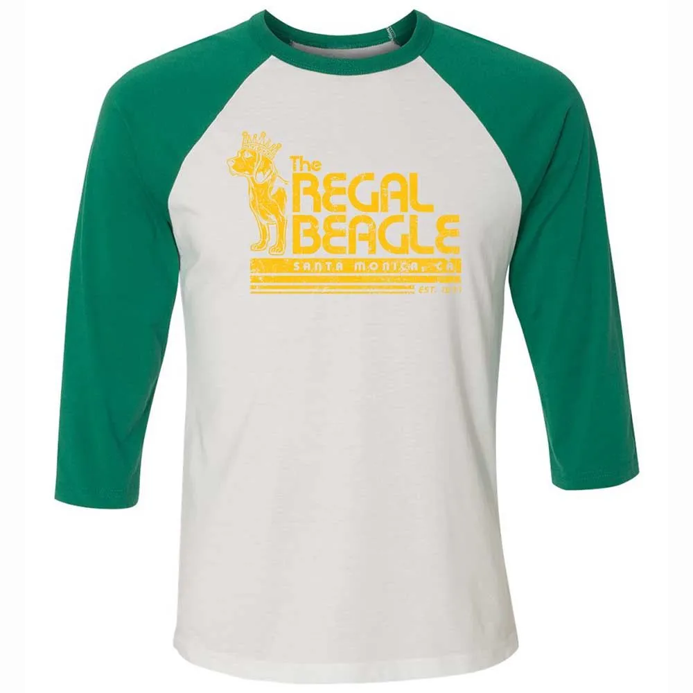 Unisex 3/4 Baseball Tee - UY2U3GTP - White/Kelly - 6