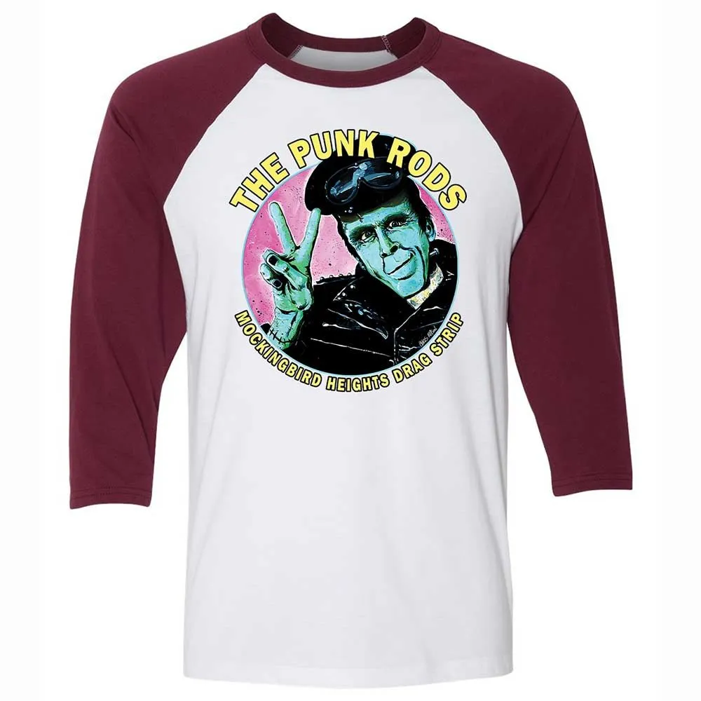 Unisex 3/4 Baseball Tee - B77QHBAS - White/Maroon - 7