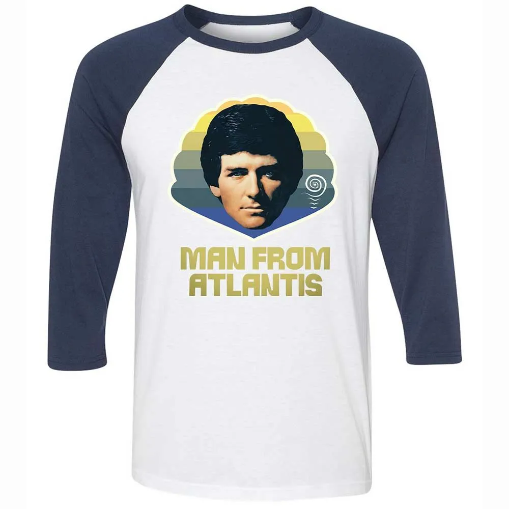 Unisex 3/4 Baseball Tee - 2853KM4T - White/Navy - 8
