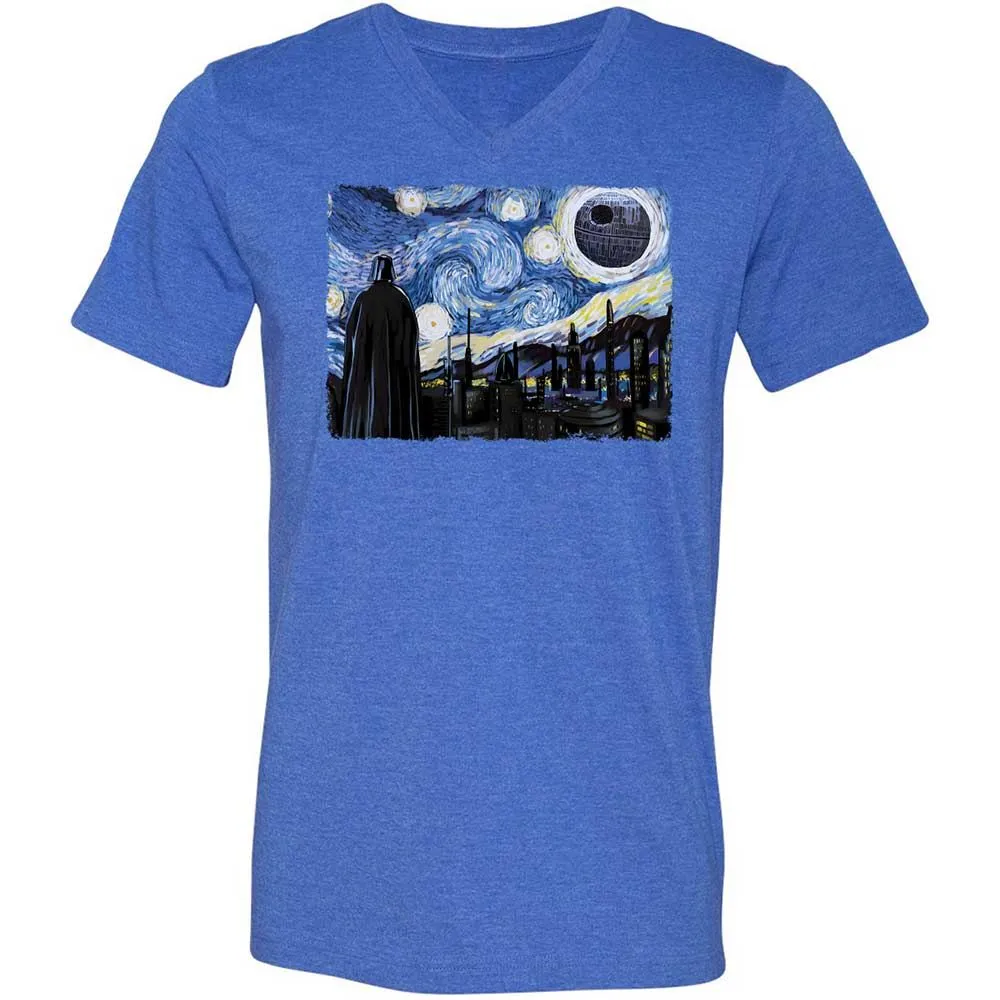 Unisex V-Neck T-Shirt - 9X8DBMHX - Heather True Royal - 5