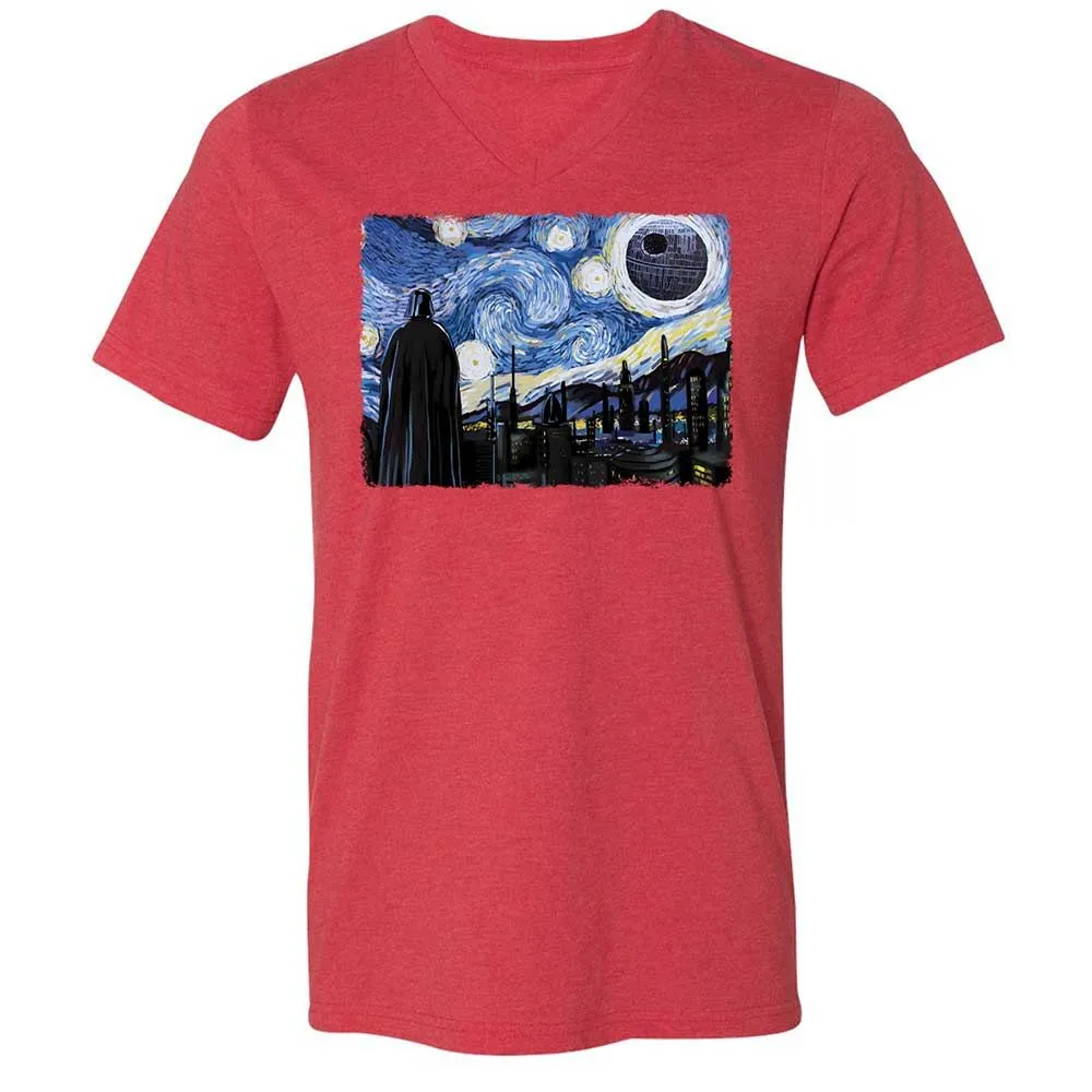 Unisex V-Neck T-Shirt - 9X8DBMHX - Heather Red - 7