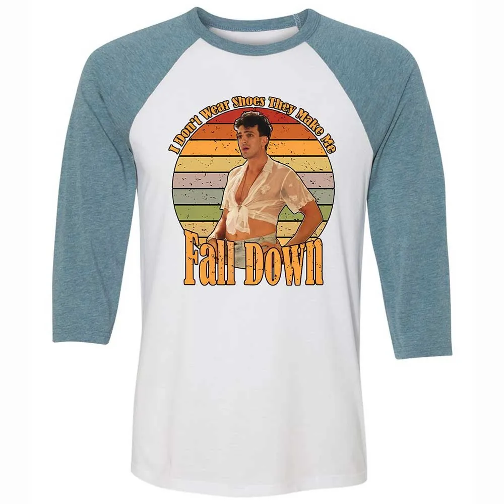 Unisex 3/4 Baseball Tee - Z3E114KV - White/Denim - 3