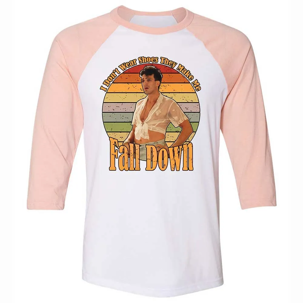 Unisex 3/4 Baseball Tee - Z3E114KV - White/Heather Peach - 5