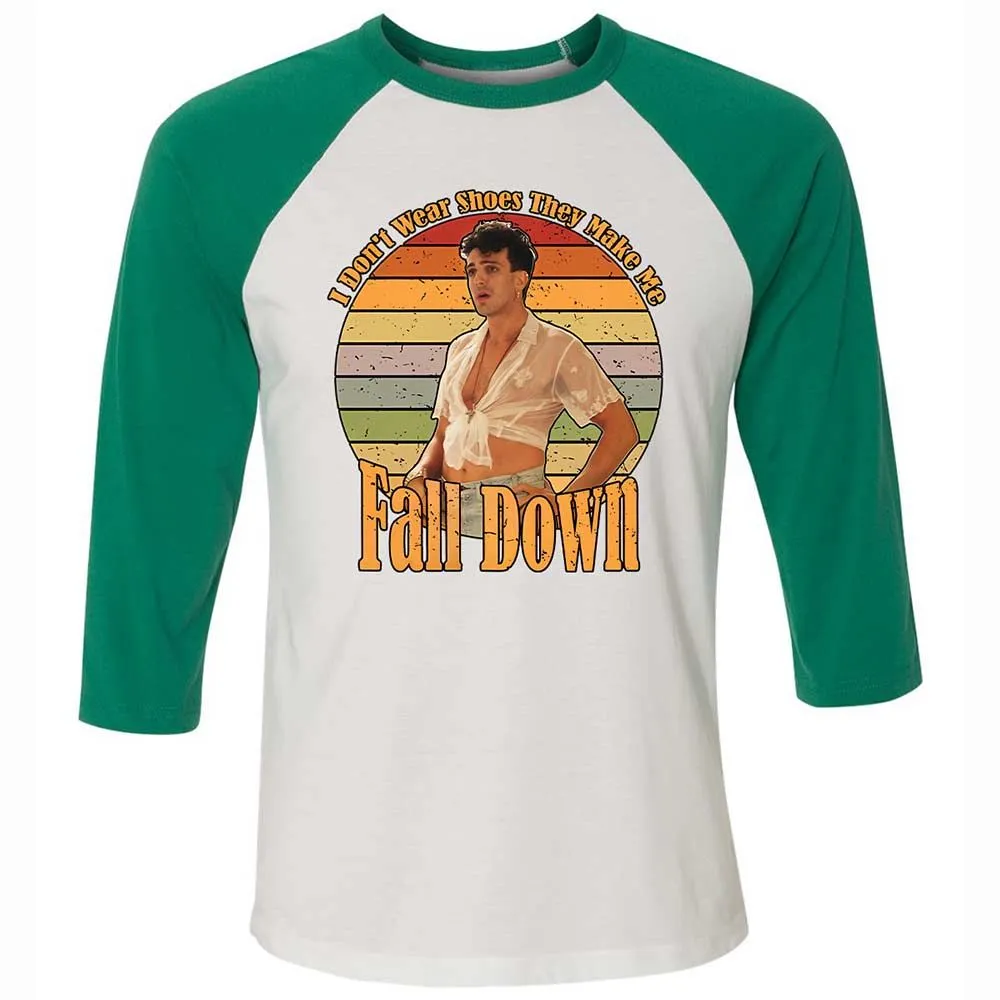 Unisex 3/4 Baseball Tee - Z3E114KV - White/Kelly - 6